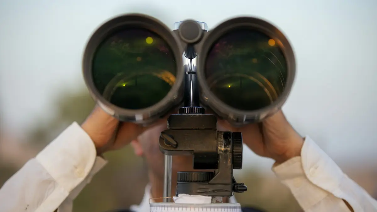 brown binoculars